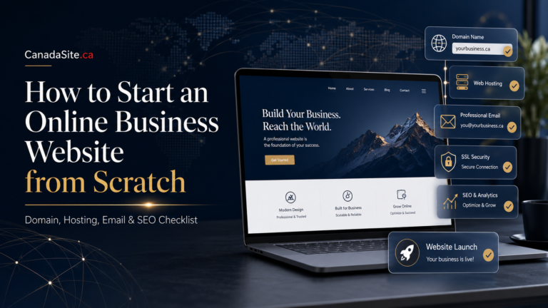 How to Start an Online Business Website from Scratch: Domain, Hosting, Email, and SEO Checklist